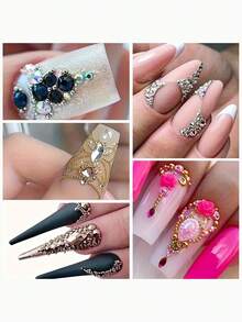 5000Pcs 3D Nail Caviar Beads For Nail Art Mini Nail Ball Beads Golden Nail Studs Diy Decoration Accessories Nail Charms Nail Synthetic Gemstones Nail Supplies Nails - Gold - View 4