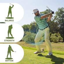 可调节高尔夫挥杆训练器、高尔夫握力训练器和高尔夫挥杆训练辅助器，适合热身、右手高尔夫球手、室内练习、高尔夫配件 - 力量和节奏训练，用于扣杀 - 彩色 - 查看 2