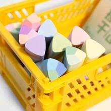 15 件/包多色三角形橡皮擦，不晕染可揉捏橡胶橡皮擦，适合书写、绘画和素描 - 非常适合文具和返校礼物