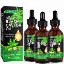 SRVAKK 2pcs/3pcs Black Castor Oil Massage Castor Oil Strong Hair Care Hair Black Castor Oil 60ml(Different Packaging Will Be Shipped Randomly) - 綠色 - 查看 2