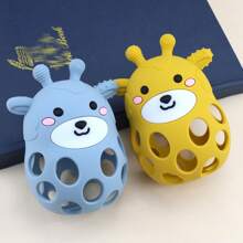 1pc Cute Silicone Deer Teething Mitten, Infant Teether, Feeding Grade Silicone Chew Toy