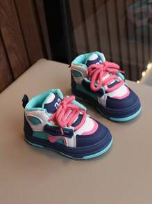 1 Paar lässige Mode Baby Sportschuhe, Kleinkind Jungen Mädchen Studentenschuhe, Farbblock, leicht & langanhaltend, geeignet für Outdoor, Lässig, Laufen, Ganzjahres Kindersportschuhe