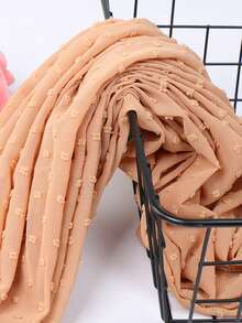 قطعة واحدة وشاح رأس مطرز بالشيفون الفقاعي ذو لون أحادي، جودة عالية، وشاح للنساء، حجاب متعدد الألوان للاختيار من بينها لارتداء الفستان - متعدد الألوان - مشاهدة 3