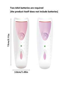 1pc/2pcs Fashion & Practical Electric Eyelash Curler, Electric Eyelash Curling & Heating Tool, Eyelash Curler Requires 1 AAA Battery (Battery Not Included) - Multicolor - View 2