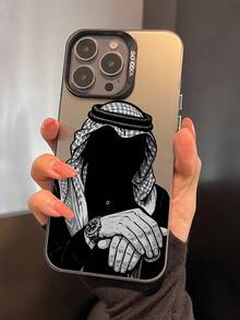 1个插画图案手机壳，伊斯兰文化主题，磨砂防摔摄像头保护壳，兼容 11、12、13、14、15、16 Pro Max、X、XS、XR、16E、15 Plus，兼容Galaxy A03，兼容Realme，兼容vivo，兼容Redmi，兼容Infinix，兼容荣耀X50i，防水防震防刮，国际版，非国内版 - 彩色 - 查看 4