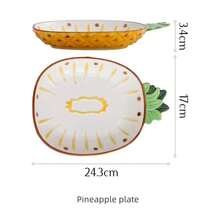 Creative Ceramic Bowl Hand-Painted Fruit Modeling Cute Rice Bowl Fruit Salad Plate Pineapple Strawberry Lemon Ceramic Tableware - 鳳梨碗 - 查看 8