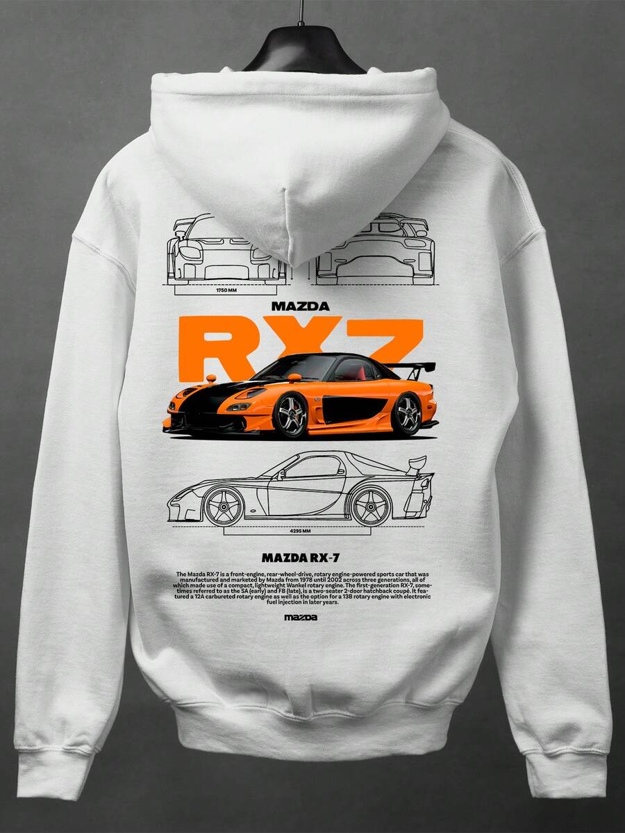 Fast And Furious Car  RX7  Sweatshirt - trắng - Xem 1