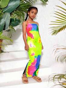 Seven Princess Jeune fille SLAYR Robe de style décontracté tie-dye pour préadolescente, style de rue pour préadolescente