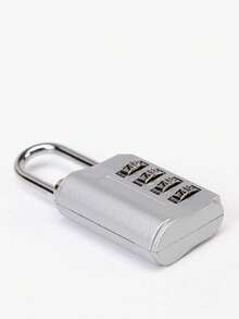 4-Digit Combination Storage Locker Lock, Black & Silver - Resettable Code Padlock Suitable For School Lockers, Gym, Cabinets, Toolboxes, Luggage Travel Essentials Travel Accessories Vacation Summer Holiday Back To School Mini Travel Products