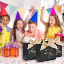 25 Pieces Marble Gift Box For Party, Baby Shower, Chocolate Packaging Or Wedding Favor Box - Black - View 7