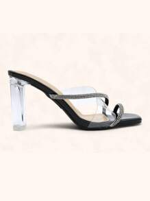 Fashionable Transparent Strap Sandals With Sequins Stylish Sandals Summer Sandals For Women