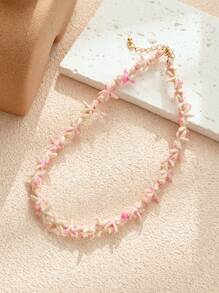 1/2/3/6/9pcs Multi-Color Natural Shell Asymmetrical Stone Sea Star Necklace Bracelet Set, Suitable For Women Spring/Summer Daily, Beach, Holiday & Casual Wear