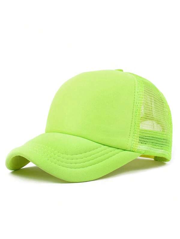 1pc Women's Solid Color Mesh Casual Lightweight Baseball Cap, Suitable For Daily Wear