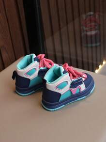 1 Paar lässige Mode Baby Sportschuhe, Kleinkind Jungen Mädchen Studentenschuhe, Farbblock, leicht & langanhaltend, geeignet für Outdoor, Lässig, Laufen, Ganzjahres Kindersportschuhe