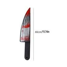 3pcs Halloween Plastic Weapon Simulation Axe Sickle Role-Playing Stage Performance Chainsaw Horror Prop Halloween Costume Prop (Random Style)(Some Minor Flaws, Don't Take Pictures If You Mind)
