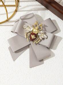 1 件优雅设计面料蝴蝶结手工蜜蜂形闪亮金属合金徽章，迷人女士胸针，华丽珠宝配饰，适合日常佩戴，完美的约会礼物 - 經典 - 查看 10