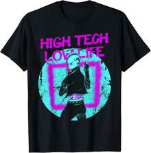 Cyberpunk High Tech Low Life Japanese Aesthetic Futuristic Soft Everyday Cotton T-Shirt - 黑色 - 查看 1