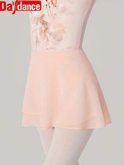 Daydance Dambalettkjol Vuxen Kort Omlottkjol Chiffongkjol Snörning Balett Tutu Skate Kjol Ballerina Dans Minikjol Danskläder Rosa Vår