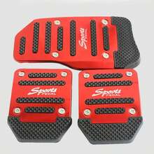 优质防滑铝合金汽车踏板垫套装 - 通用防滑刹车/离合器/油门踏板套，适用于手动和自动变速箱车辆 | 全年必备，配有豪华礼品包装 | 节日汽车装饰升级、家庭礼物创意和 2025 时尚汽车配件（防摩擦设计、四季驾驶安全） - 3pcs 防滑腳踏板貼 - 查看 11