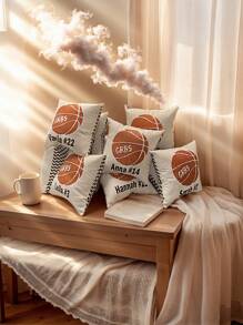 1 Stück Maßgeschneidertes Basketball Kissen, personalisierter Name & Nummer, Abschlussgeschenk für Senioren Spieler, Team Geschenkidee, Sport Dekoration für Schlafzimmer, einzigartiges Andenken, perfekt für Vatertag, Geburtstag, Jahrestag