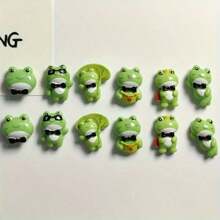 6pcs/Set - Cute Cartoon Frog Shape Refrigerator Magnets, Decorative Round Fridge Stickers For Office, Kitchen, Whiteboard, Food Storage And Dishwasher - Perfect For Holiday Home Decor And Valentine's Day Gift