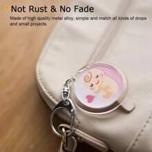 10/20/30/50pcs Silvery C-Shaped Metal Keychain Links With D Hook & Lobster Clasp - Zinc Alloy Jewelry Connectors, Chain Link, Connection Tool