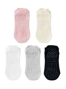 3/5/8 Pairs Of Yoga Fitness Sports Colorful Socks Women's Pilates Mesh Breathable Non-Slip Grip Socks For Dance Yoga Fitness Running
