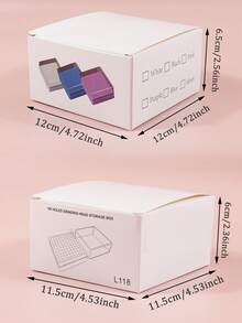 klimonla 指甲锉头收纳盒，指甲锉架，清洁粉尘展示盒，美甲工具收纳盒 - 彩色 - 查看 9