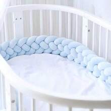 1pc Multi-Color Optional 4-Strand Braided Twisted Bed Guard Decor Baby Bed Rail Newborn Children Anti-Collision Soft Padded Baby Crib Guard Rail - Multicolor - View 30