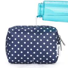 Narwey Cute Makeup Bag Travel Cosmetic Bag Organizer Toiletry Bag Make Up Bags With Compartments For Women Girls (Large, Polka Dot) - Polka Dot - View 4