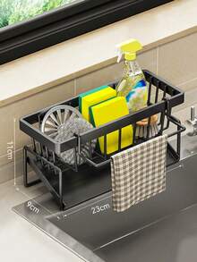 1 multifunktionaler Spülbecken Abtropfständer, Geschirrspülmittel Schwamm Tuch Ständer, Küchen Aufbewahrungsregal, Küchenzubehör, Abtropfsieb Kugel Spülbecken Geschirrtuch Aufbewahrungsregal, Küchen Regal, Spültuch Aufbewahrung, Reinigungsschüssel Reinigungsstahldraht Kugel Aufbewahrungsregal, Küchenspüle, Küchenzubehör, Küchen Aufbewahrungsbox