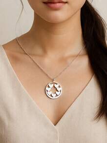 Customized Multi-Name Necklace Heart-Shaped Couple Necklace, Minimalist Style Personalized Necklace With Multiple Names Of Family Members, Stainless Steel DIY Name Necklace Student Teacher Back To School Season Jewelry