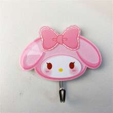 Sanrio Sanrio Cute Cartoon Sticky Hooks Featuring Characters Like Hello Kitty, Cinnamoroll, Kuromi, My Melody, And Pompom Purin, No-Drill Daily Home Decor Hooks, Perfect For Hanging Bath Towels, Hand Towels, Bags, Kitchen Tools, And Key Storage, Suitable For Living Room, Kitchen, Bathroom, Bedroom, Office Accessories