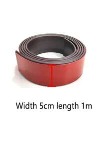 1 pezzo Rotolo di nastro magnetico industriale, striscia magnetica acrilica, striscia magnetica flessibile in gomma autoadesiva, forniture educative, nastro adesivo magnetico ritagliabile per artigianato, progetti artistici, lavagne, frigoriferi, uso ufficio quotidiano, forniture per ufficio