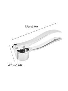 1PC Garlic Press, Garlic Mincer, Garlic Crusher, Ginger Press, Kitchen Gadget, Stainless Steel, Easy To Clean, Ergonomic Design, Time-Saving, Food Prep Essential, Cooking Aid For Home Chefs, Adults, Foodies