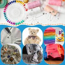 250 Pcs Assorted Size Safety Pins - Small & Large Safety Pins Clothes, Sewing Pin Kit Crafts Decors, Sewing Supplies Heavy Duty, Silver