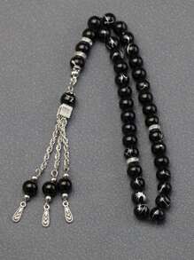 1pc 33pcs 8mm Colorful Prayer Beads Bracelet, Unisex Accessory, Suitable For Festivals, Daily Wear, Gifts