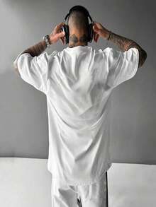 Men's Casual  Mewtwo Cartoon Print Round Neck Short Sleeve T-Shirt - 白色 - 查看 2