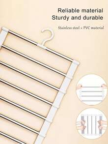 1 pieza/2 piezas Percha mágica para pantalones - Percha plegable para jeans, Estante de almacenamiento multifuncional para pantalones, bufandas, organización del armario