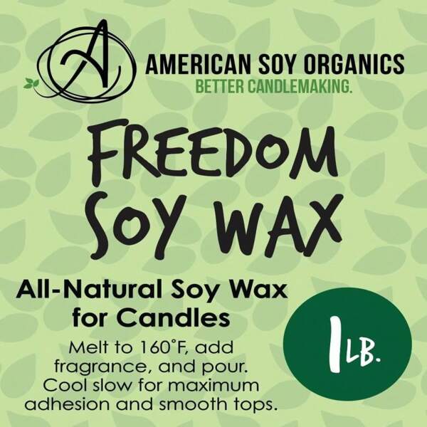 American Soy Organics - 1 Lb Freedom Soy Wax Beads For Candle Making - Microwavable Wax Beads - Premium Candle Making Supplies
