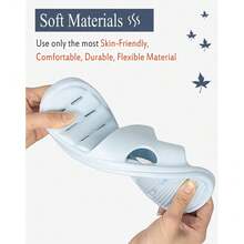New-  Women's Shower Slipper, Quick Rying Non-Slip Slippers, Bathroom Hou & Pool San, In-Oor Slipper For Gym, Soft Sole, Beige, Size S, M, L, XL - 藍色 6-7 小姐 5-6 男士 - 查看 4