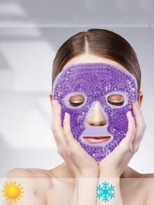 1PC Face Care Gel Facial Mask+Eye Care Gel Facial Mask Combination, Reusable Cold And Hot Treatment Facial Mask And Facial Mask Set, No Battery, Ice Mask, Ice Eye Mask, Ice Bag Facial Mask, Postoperative Recovery, Hot Compress Full Face Cooling Super Soft Mask - Multicolor - View 13