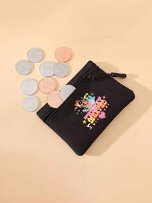 THE POWERPUFF GIRLS Versatile Mini Policewoman Pattern Coin Purse Unisex Simple Contrast Color Zipper Coin Pouch Card Holder For Women Wallet Mini Wallet Purse Wallet Travel Wallet Coin Wallet School Supplies