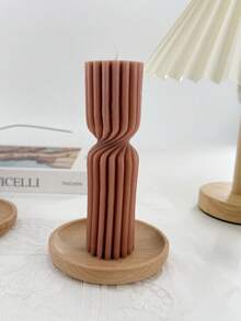 1 pièce Bougie parfumée créative nordique minimaliste à rayures, bougie cylindrique décorative géométrique en couleur unie faite à la main, convient pour la décoration de bougie, les cadeaux de bougie, la bougie en cire de soja, l'ensemble de bougies, le support à bougie, la bougie d'anniversaire, les cadeaux pour amis, les cadeaux pour femmes, la décoration intérieure, les cadeaux d'hiver, la décoration de cadeau, la bougie mignonne, la bougie aromathérapie