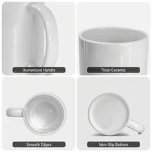 Unique Alphabet Coffee Cup, Letter A White Mug, Beautiful Rose Ceramic Cup, Name Initial A Mug, 11oz Ceramic Coffee Mug - Valentine's Day, Birthday,Woman's Day Gift, Easter Day Gift Idea For Dad Mom Friends Girlfriend Boyfriend - default - View 3