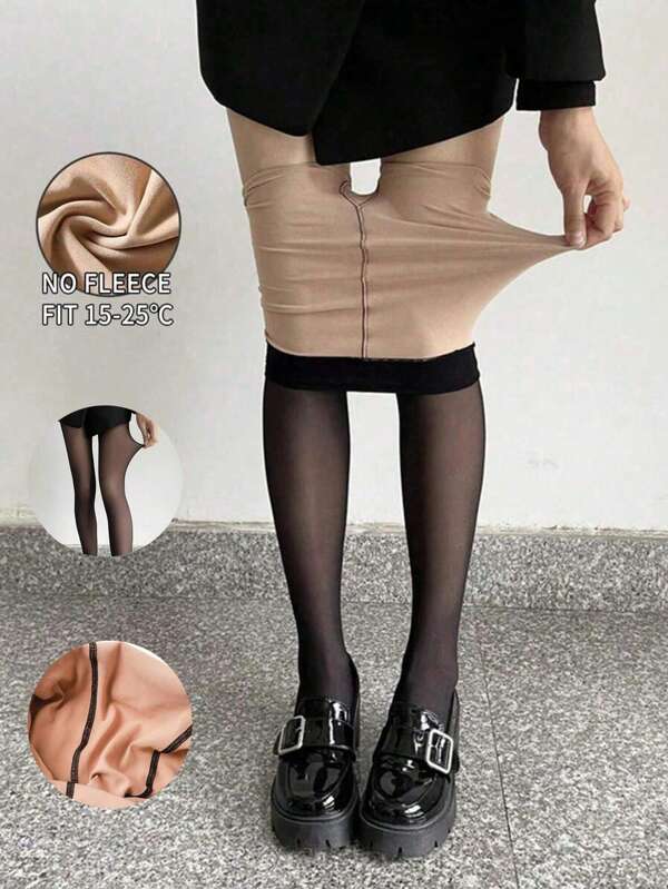 1 Stück Damen Thermoleggings, thermoisolierte Strumpfhosen für Herbst/Winter, geeignet für 15-20°