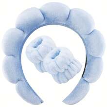 1 Packung Spa Stirnband zum Gesichtwaschen oder für Gesichtsbehandlungen, Hautpflege Stirnbänder, Make-up Haarband Schwamm, Frottee Stirnbänder, Gesichtswasch Stirnband, Volumen Haarband für Sport oder Yoga, Mode Accessoires für Frauen und Mädchen, tolle Geschenke, weiß, Haarband Stirnband für Frauen, Haraccessoires, Haarreifen