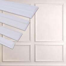 1条2米/78.74英寸自粘3D墙面装饰条，白色柔性DIY墙面装饰条，适用于镜子、窗框和家居装饰 - 彩色 - 查看 6