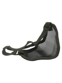 Maschera da campo da guerra in rete metallica, maschera protettiva tattica per metà viso per caccia all'aperto