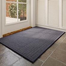 1pc Entryway Floor Mat, Woven Linen Doormat, Rubber Carpet, Anti-Slip Home Entrance Doorway Rug
